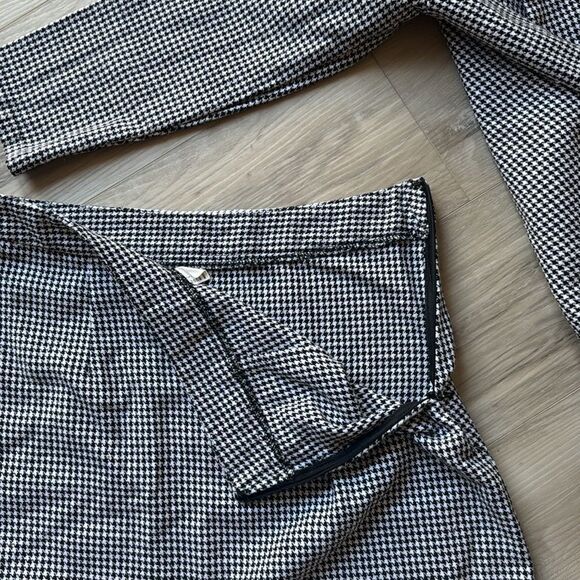 Black & White Checkered Suit Jacket & Matching Skirt Set professional Size Large - Picture 5 of 9
